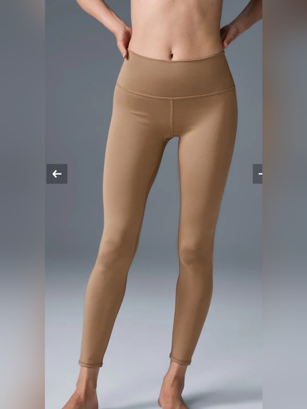 Alo Yoga High-Rise Stretch Leggings in Camel